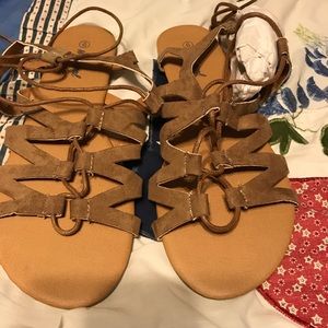 Womans lace up sandals